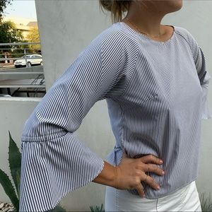NYTT Navy & White Stripe Blouse
